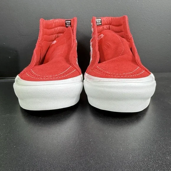 Vans x Concepts OG Sk8-Hi Red Mohair Flame Scarlet Checkerboard Men 8.5 Women 10 - Picture 3 of 15